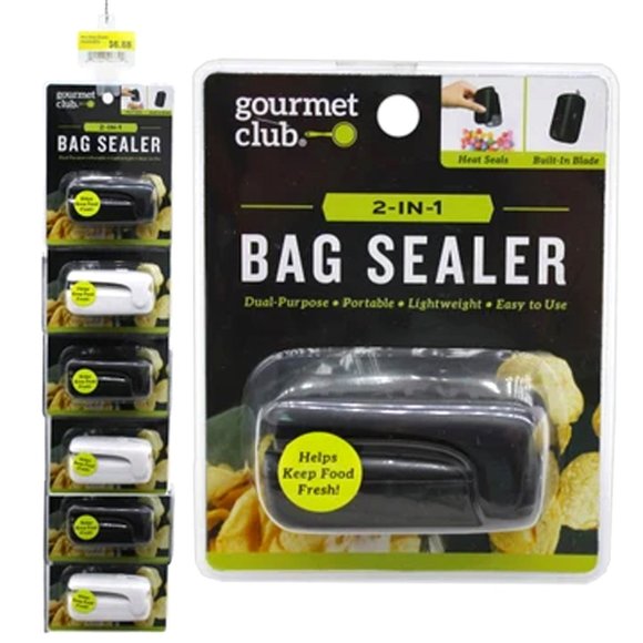 2in1 Lightweight Portable Bag Sealer on Clip Strip - Picture 1 of 4